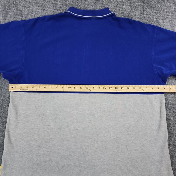 Vintage Eddie Bauer Shirt Mens Large Blue Gray EBTEK 1/4 Zip Polo Short Sleeve - Picture 6 of 16